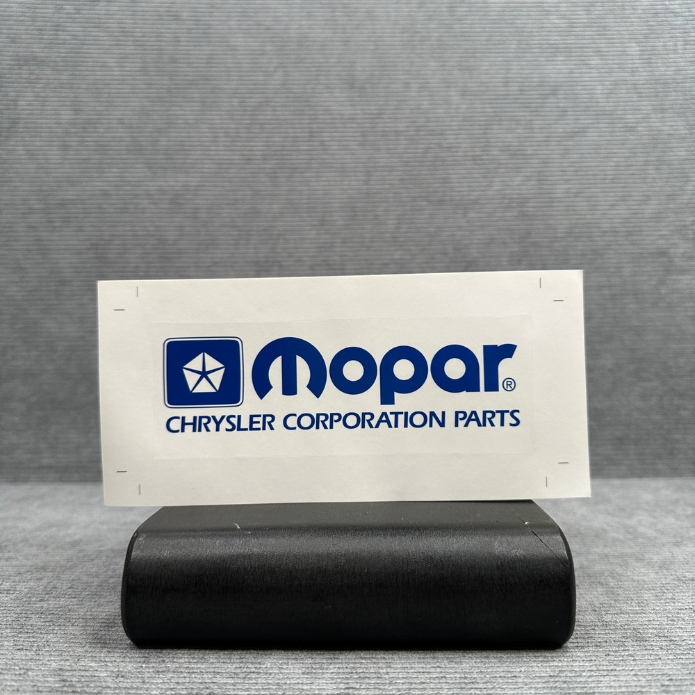 Mopar Chrysler Corporation Parts Decal Sticker Blue Logo Vintage Style 7x3 9pk